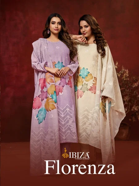 Florenza By Ibiza Linen Jacquard Surat Designer Salwar Suits Wholesale Market